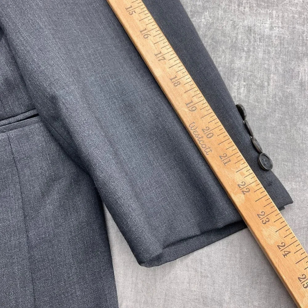 Pronto Uomo‎ Italian Lessona Natural Stretch Gray Wool Blazer Sport Coat